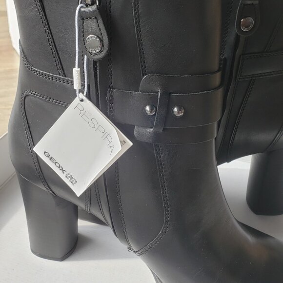 NWT Geox Anylla Leather Ankle Boots US10.5 - Picture 5 of 8